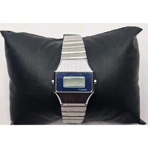 Vintage 1975 Timex Digital Men's Watch, H Cell, Stainless Steel Untested